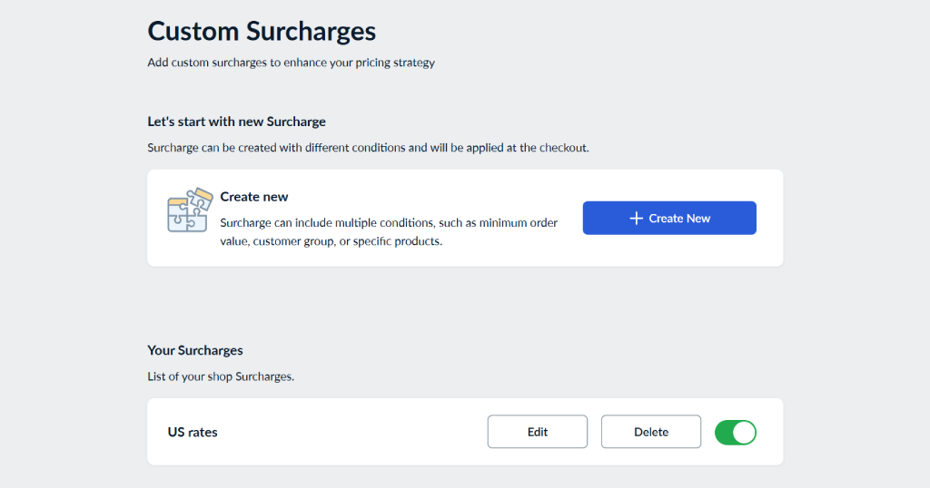 Ecwid Smart Cart Surcharges