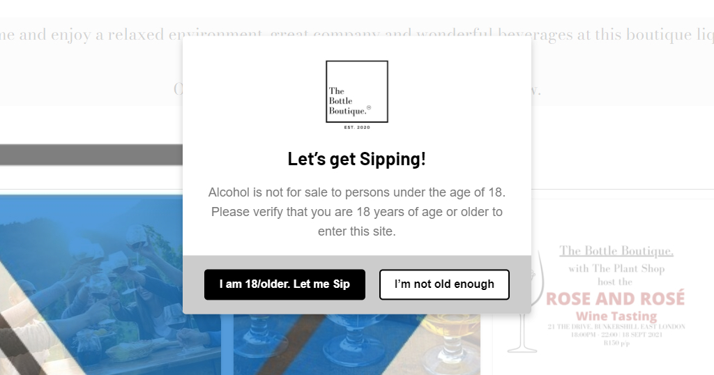Ecwid: Age Verification