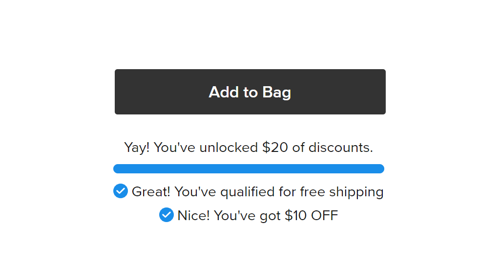 Ecwid AOV Progress Bar: Urge customers to purchase more items
