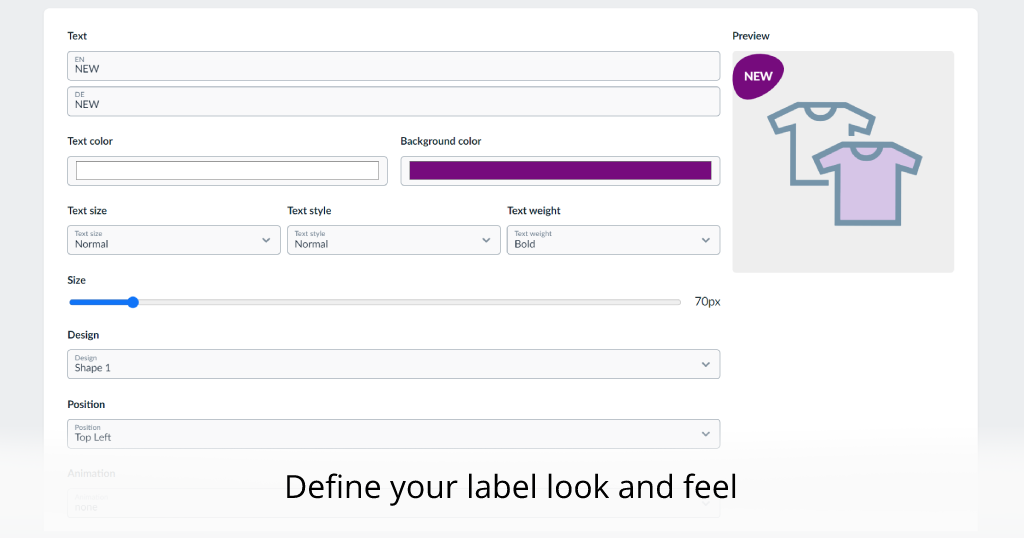 Ecwid Automated Product Labels & Badges: Animated Product Labels in minutes
