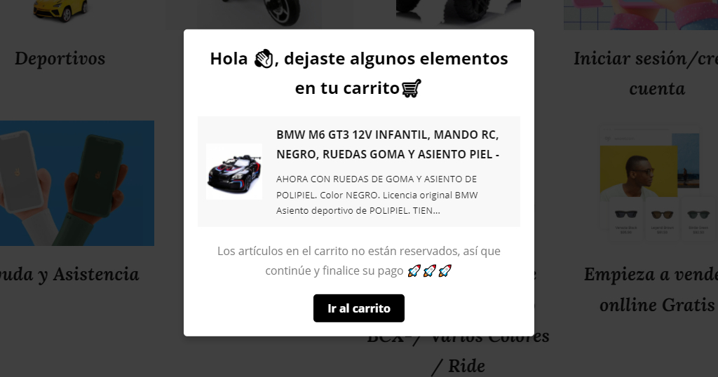 Ecwid: Cart Abandon and Reminder Popup