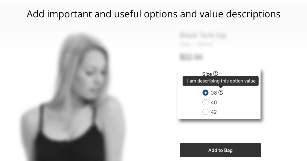 Ecwid Advanced Product Options: Dependable Options, Color Swatch, Option Descriptions, and more

