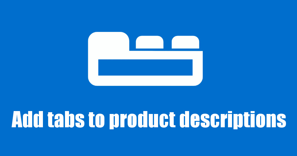 Tabber: Product Description Tabs